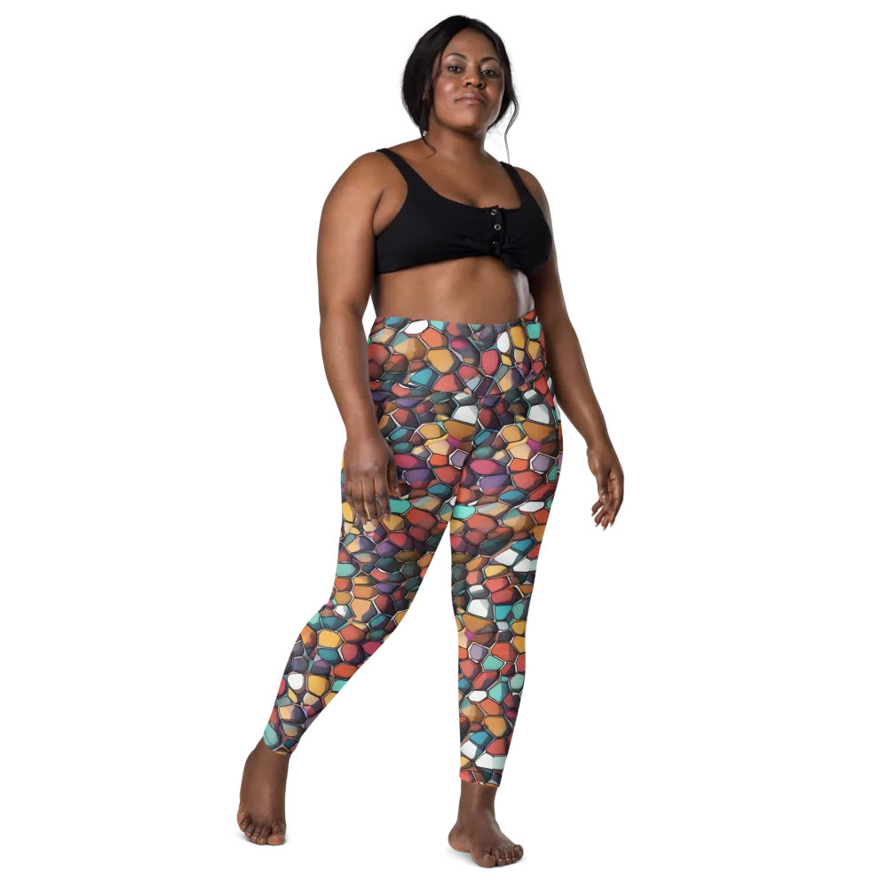 Prism Pebble on Leggings with Pockets — Front