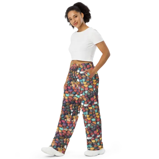 Prism Pebble on a Wide-Leg Pants
