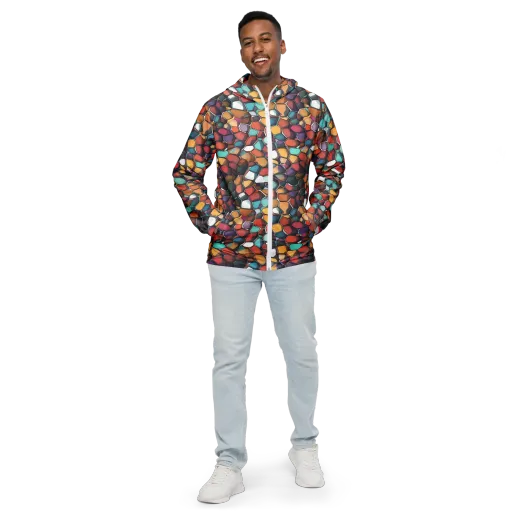 Prism Pebble on a Men's Windbreaker