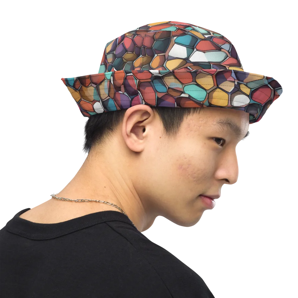 Prism Pebble on Reversible Bucket Hat — Right Outside