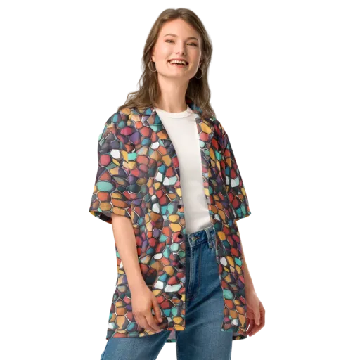 Prism Pebble on a Button Shirt