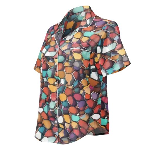 Prism Pebble on a Women's Short Sleeve Pajama Top
