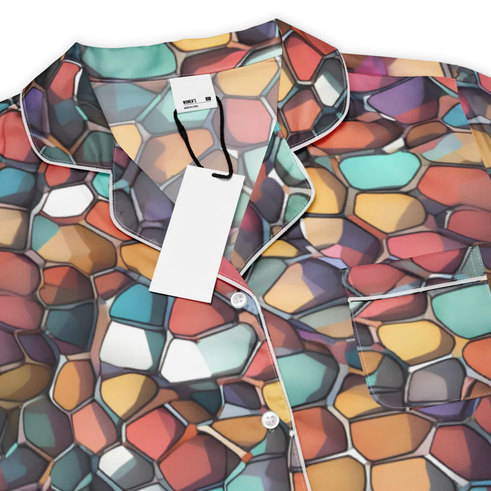 Prism Pebble on Women's Short Sleeve Pajama Top — Product details