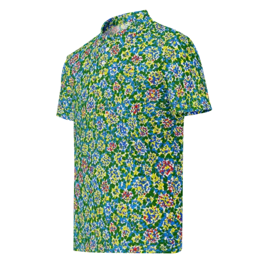 Chromatic Pebble Garden on a Men's Slim Fit Polo Shirt
