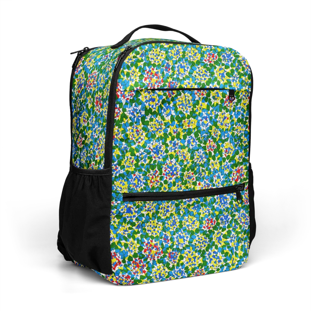 Chromatic Pebble Garden on Utility Backpack — Right Front