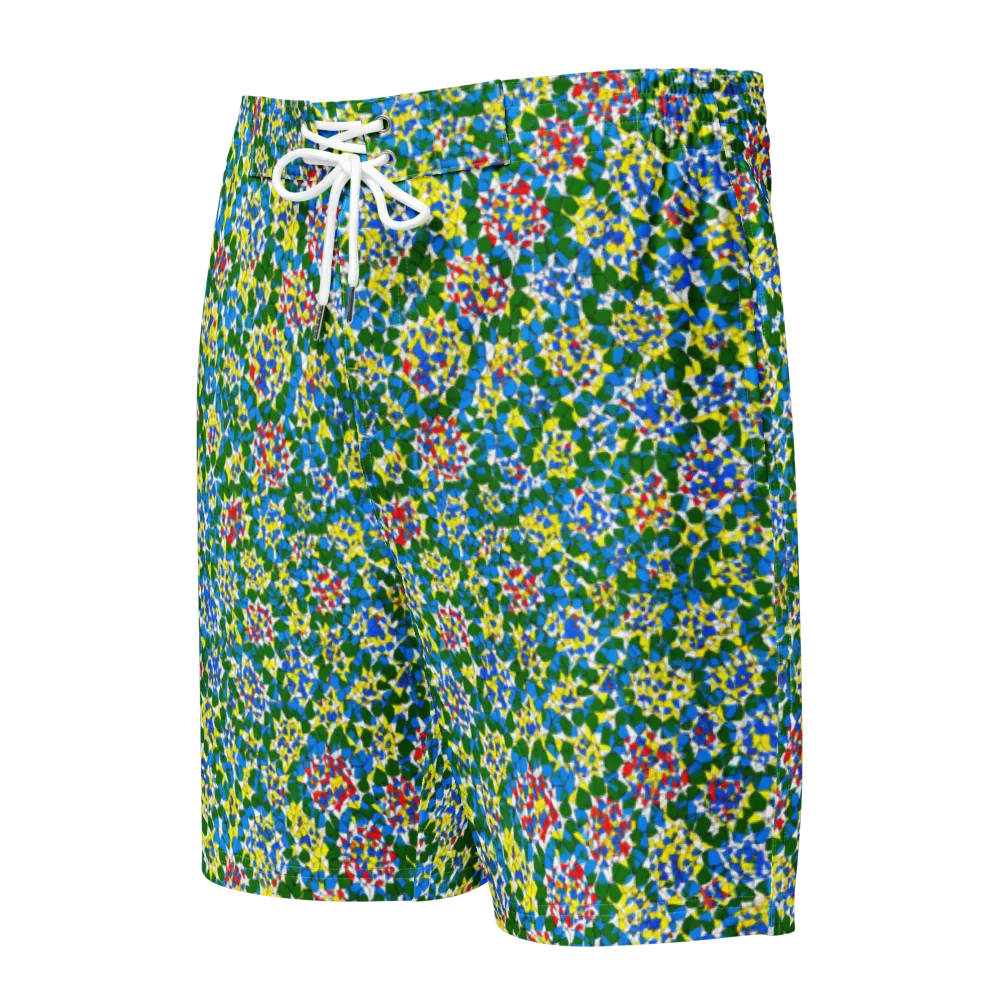 Chromatic Pebble Garden on Men's Board Shorts — Front