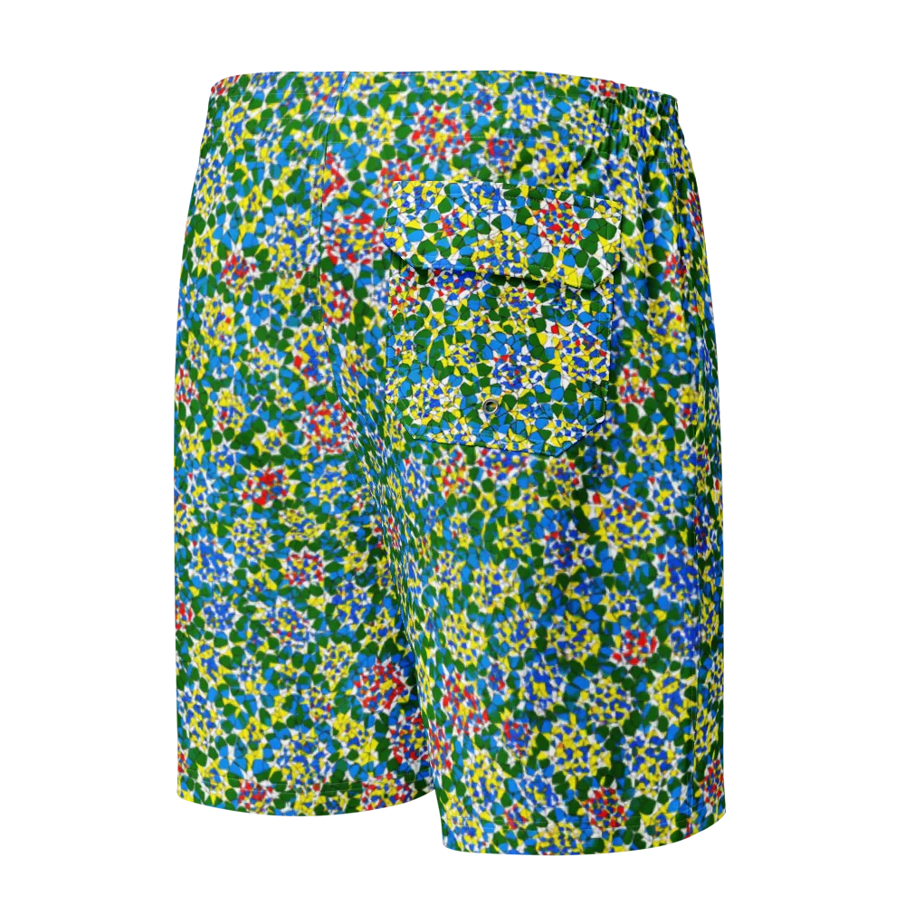 Chromatic Pebble Garden on Men's Board Shorts — Back