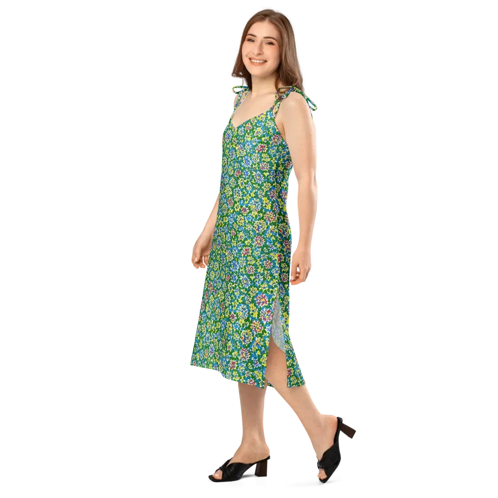 Chromatic Pebble Garden on Slip Dress — Left Front
