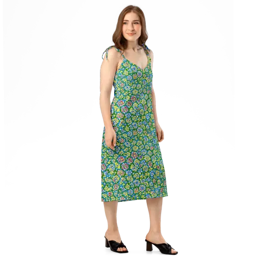 Chromatic Pebble Garden on a Slip Dress