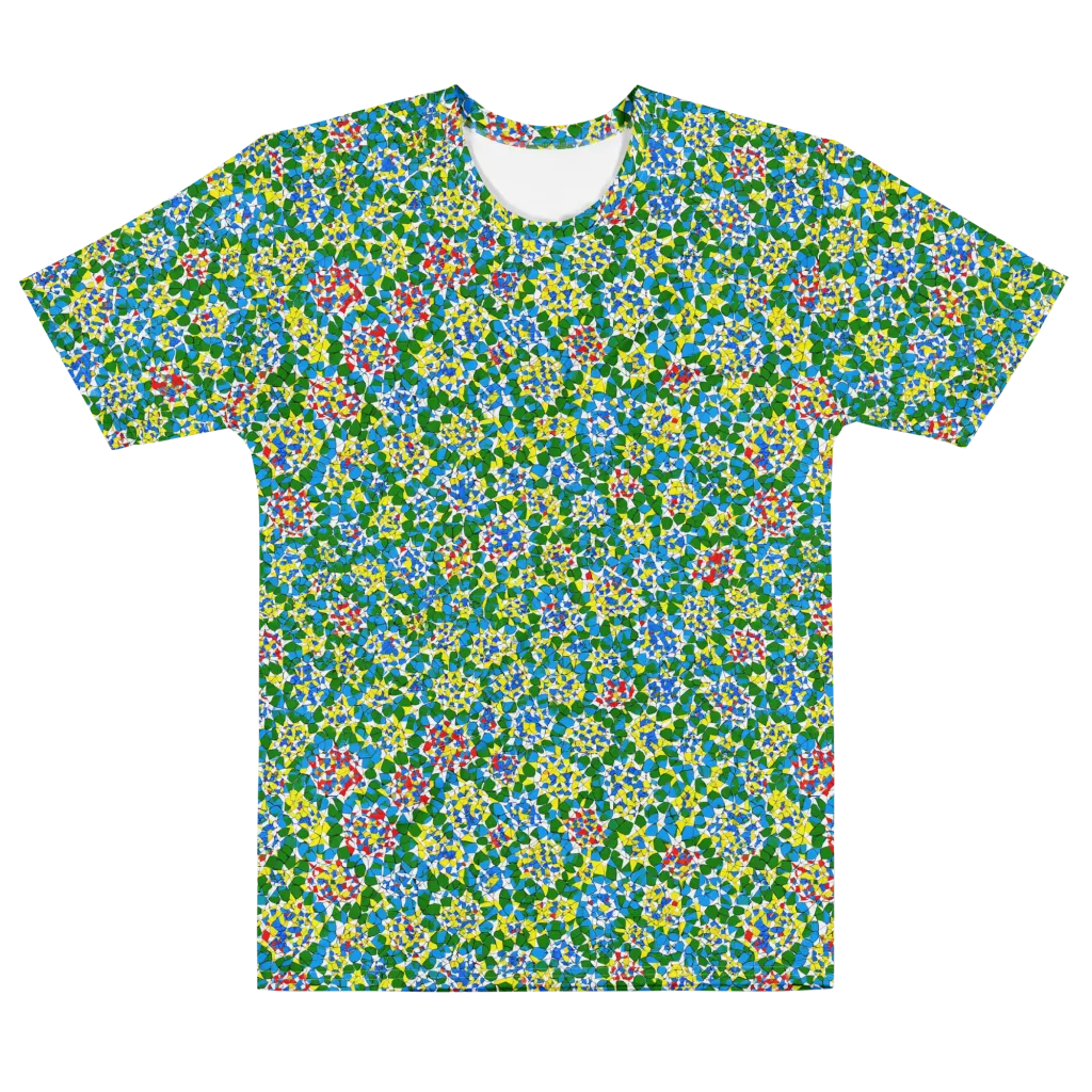 Chromatic Pebble Garden on Men's Cotton Crew Neck T-Shirt — Front