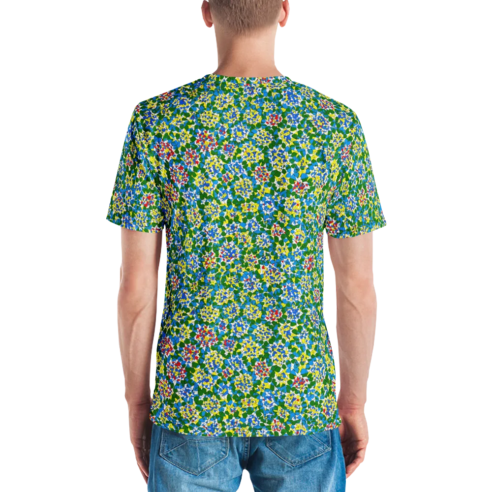 Chromatic Pebble Garden on Men's Crew Neck T-Shirt — Back