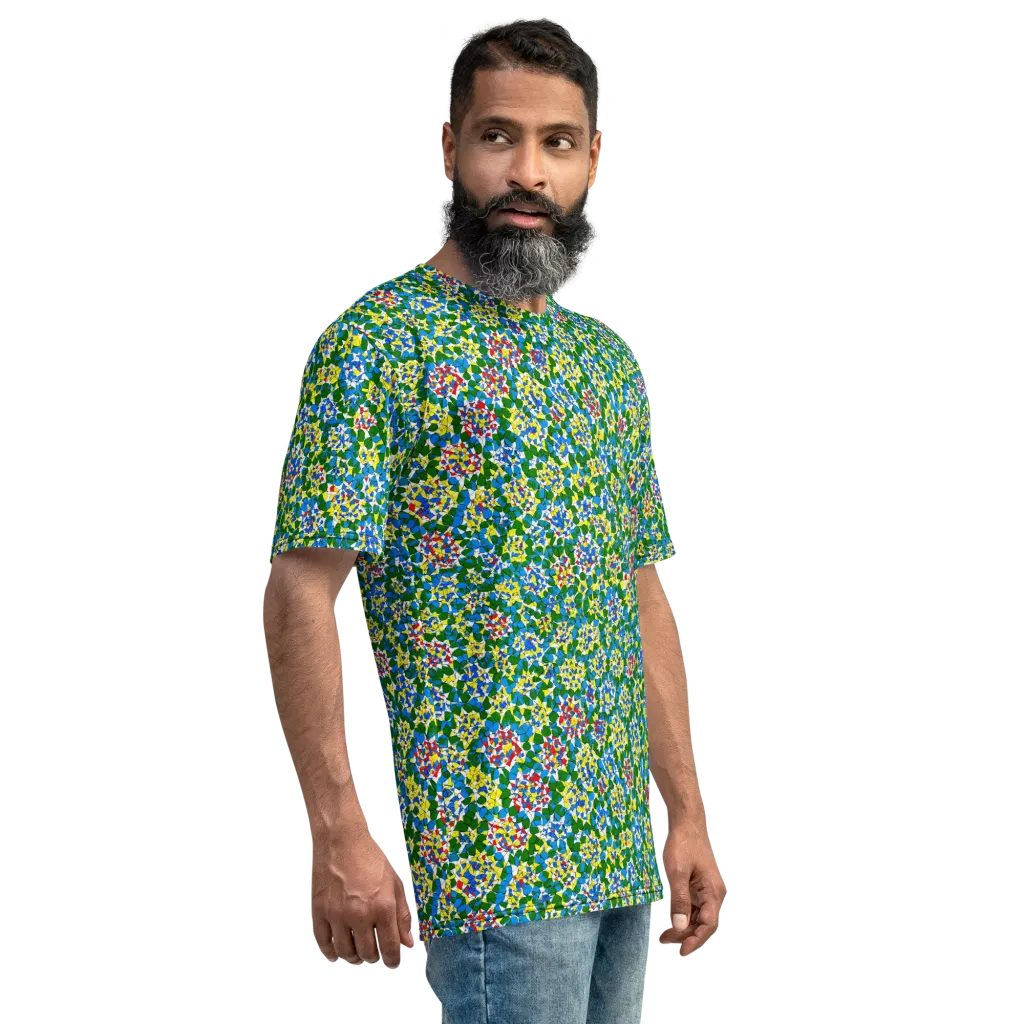 Chromatic Pebble Garden on Men's Crew Neck T-Shirt — Right