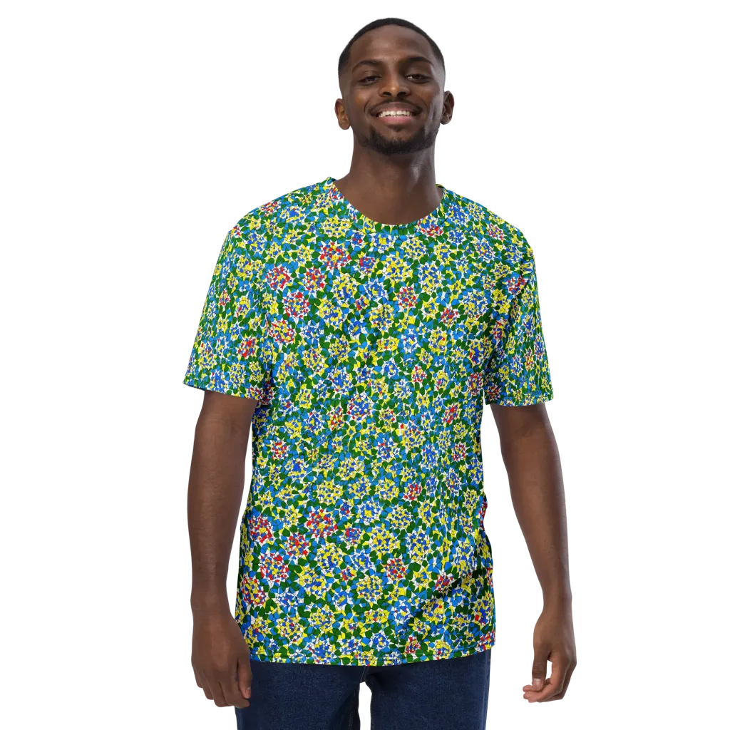 Chromatic Pebble Garden on Men's Crew Neck T-Shirt — Front