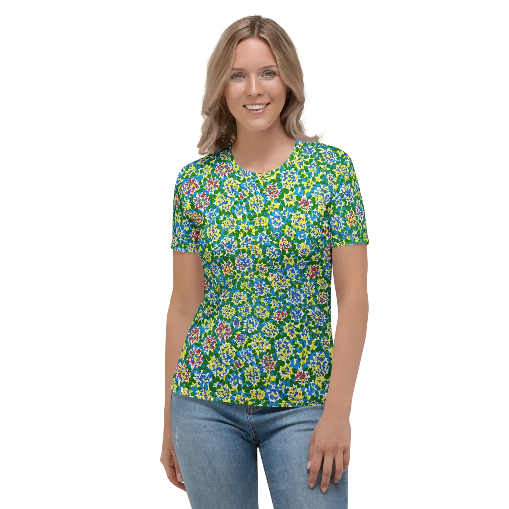 Chromatic Pebble Garden on Women's Crew Neck T-Shirt — Front