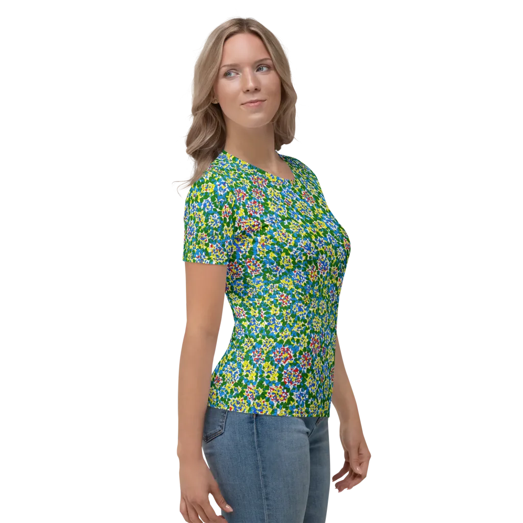 Chromatic Pebble Garden on Women's Crew Neck T-Shirt — Right