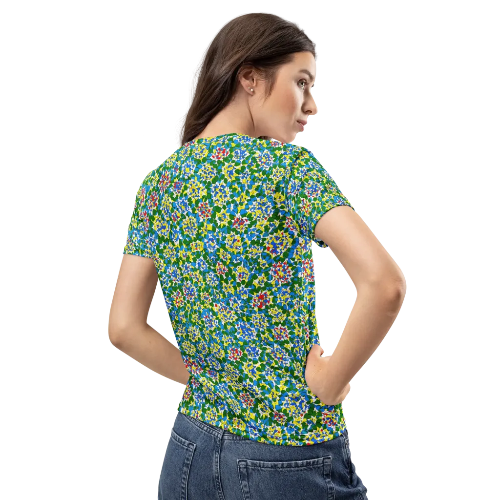Chromatic Pebble Garden on Women's Crew Neck T-Shirt — Back