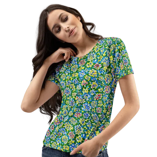 Chromatic Pebble Garden on a Women's Crew Neck T-Shirt