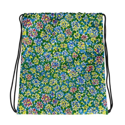 Chromatic Pebble Garden on a Drawstring Bag