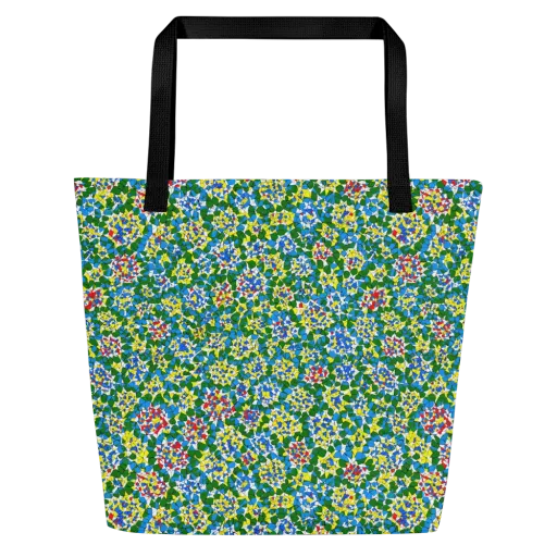 Chromatic Pebble Garden on a Large Tote Bag W/ Pocket