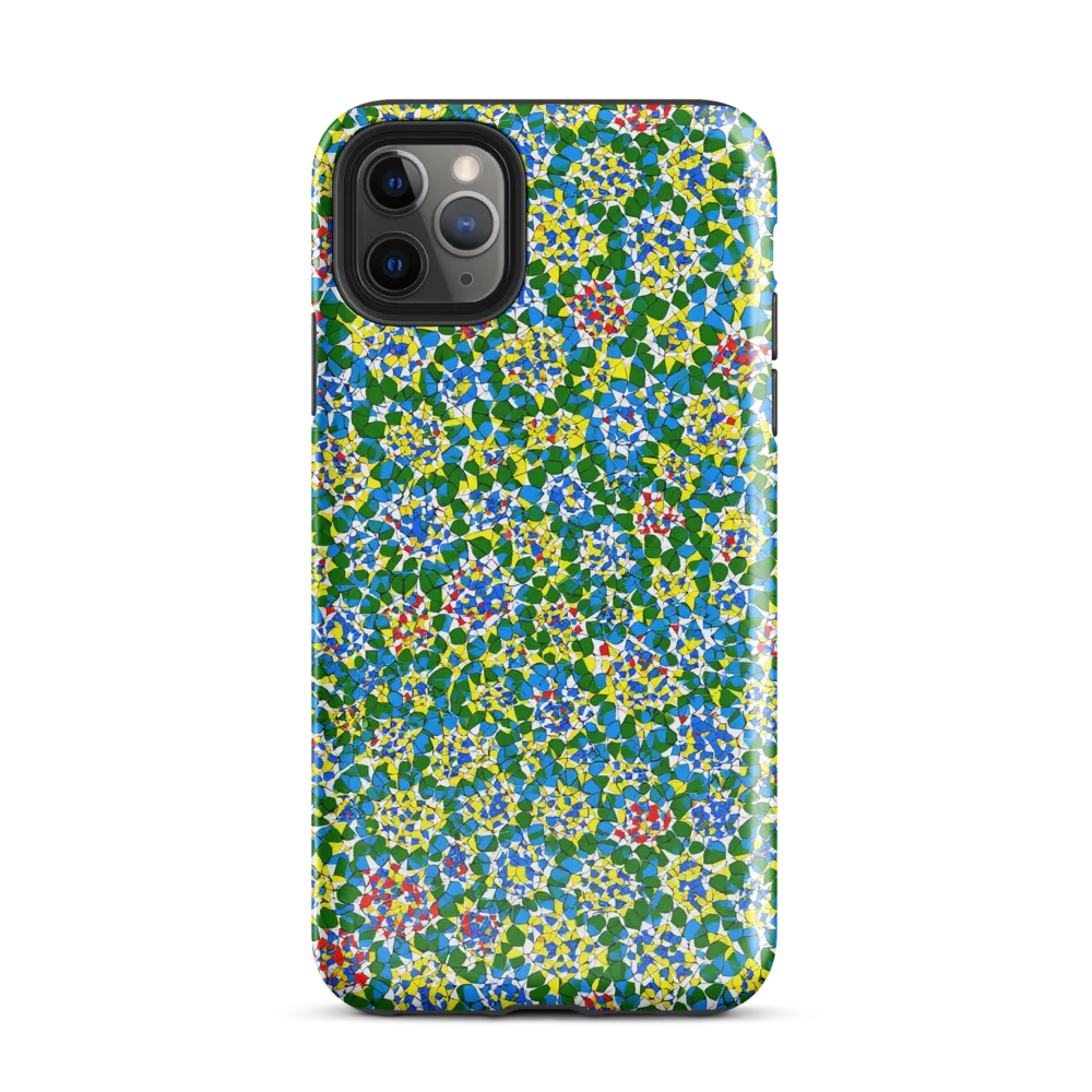 Chromatic Pebble Garden on Tough Case for iPhone® — Front