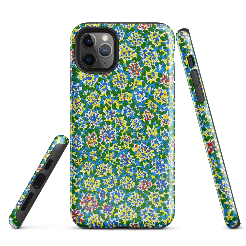 Chromatic Pebble Garden on Tough Case for iPhone® — Front