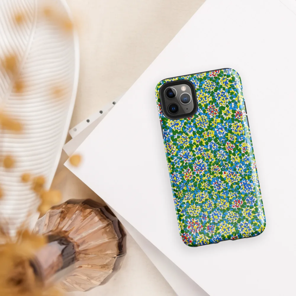 Chromatic Pebble Garden on Tough Case for iPhone® — Front