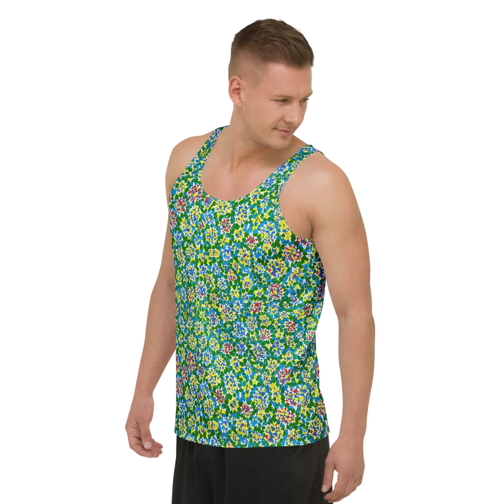 Chromatic Pebble Garden on Men's Tank Top — Left Front