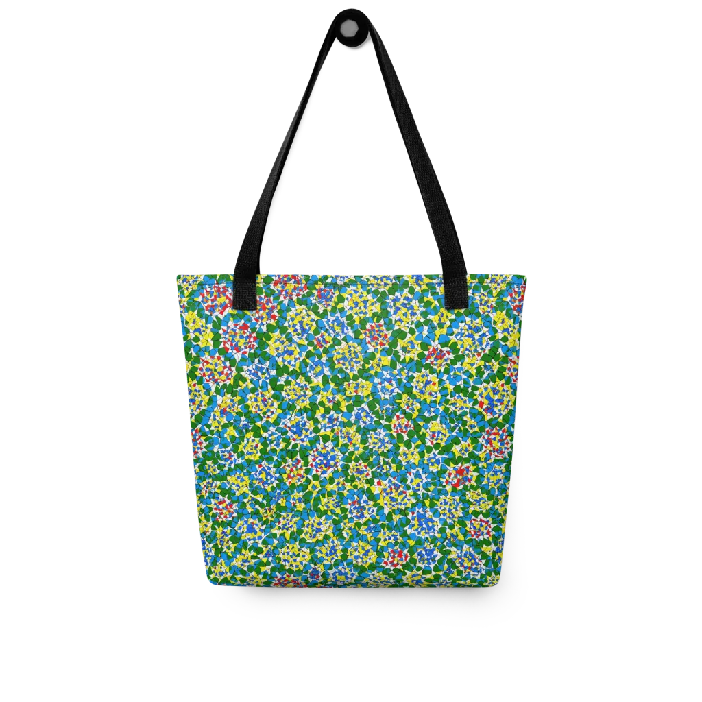 Chromatic Pebble Garden on Tote Bag — Front