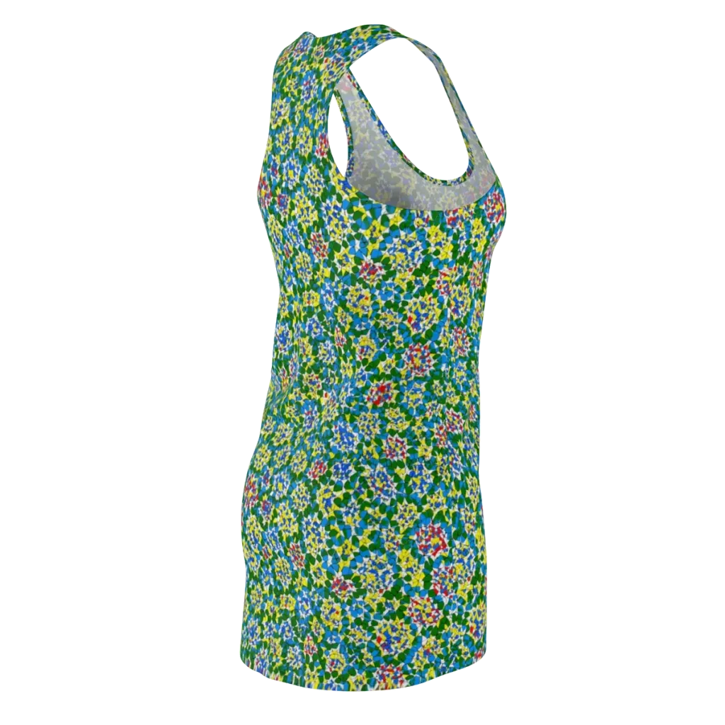 Chromatic Pebble Garden on Racerback Dress — Back Side