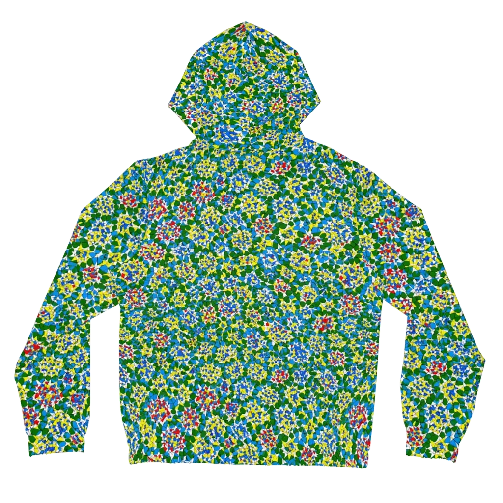 Chromatic Pebble Garden on Women's Full-Zip Hoodie — Back