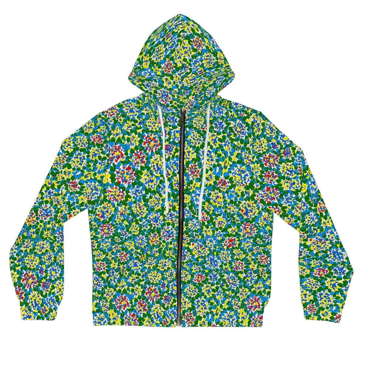 Chromatic Pebble Garden on Women's Full-Zip Hoodie — Front