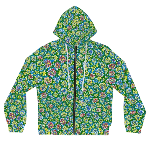 Chromatic Pebble Garden on a Women's Full-Zip Hoodie