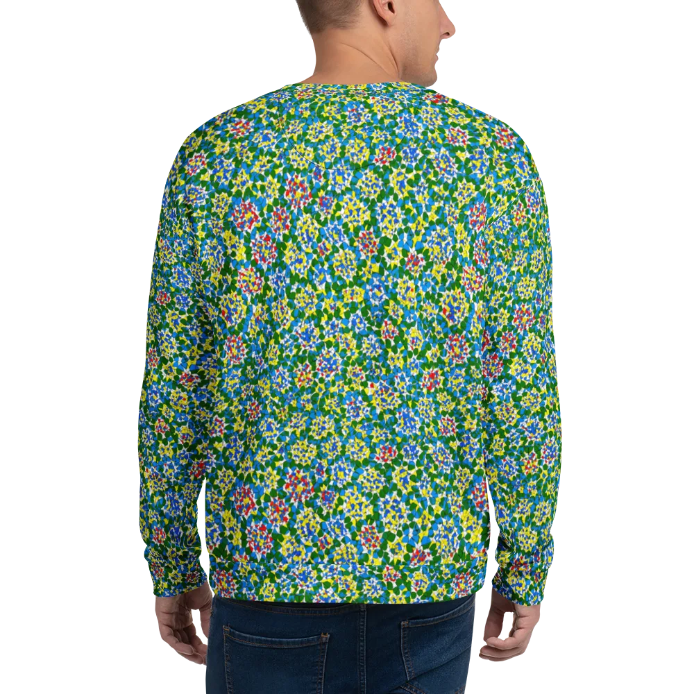 Chromatic Pebble Garden on Sweatshirt — Back