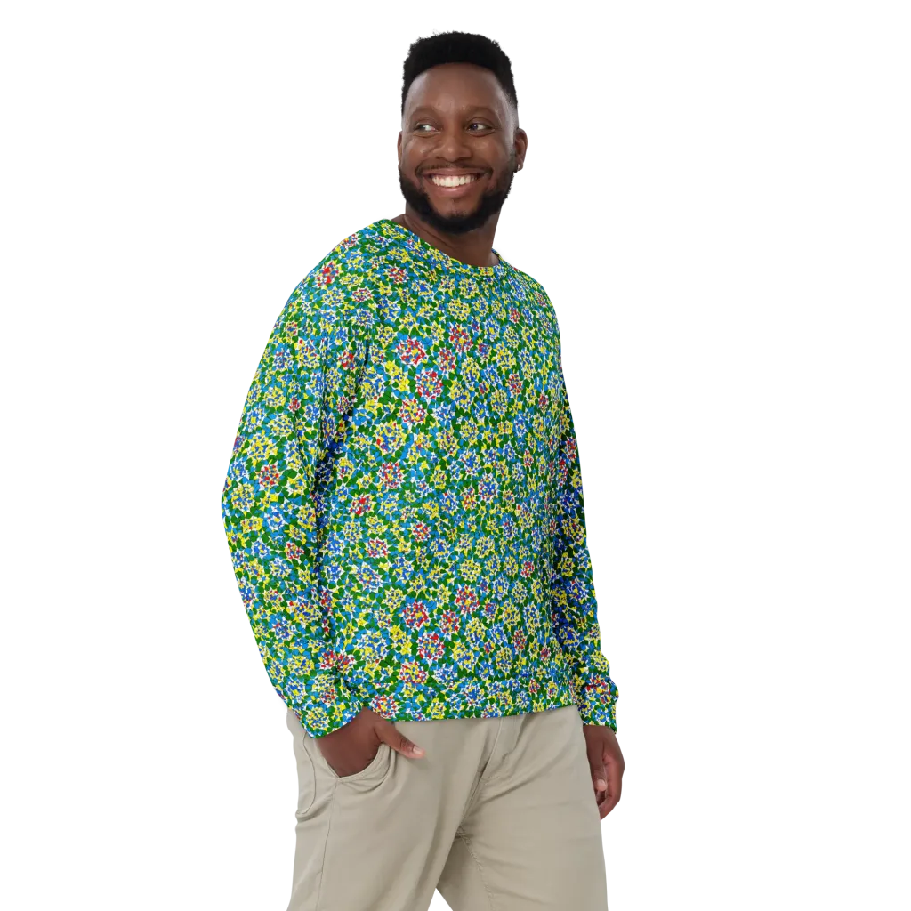 Chromatic Pebble Garden on Sweatshirt — Front