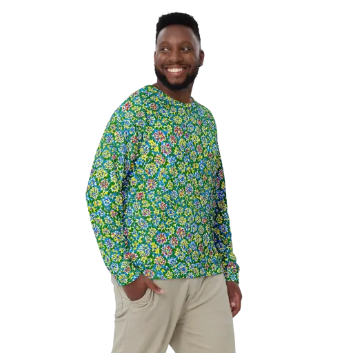 Chromatic Pebble Garden on a Sweatshirt