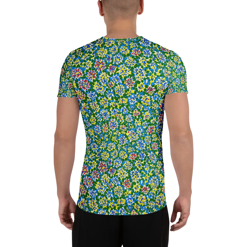 Chromatic Pebble Garden on Men's Athletic T-Shirt — Back