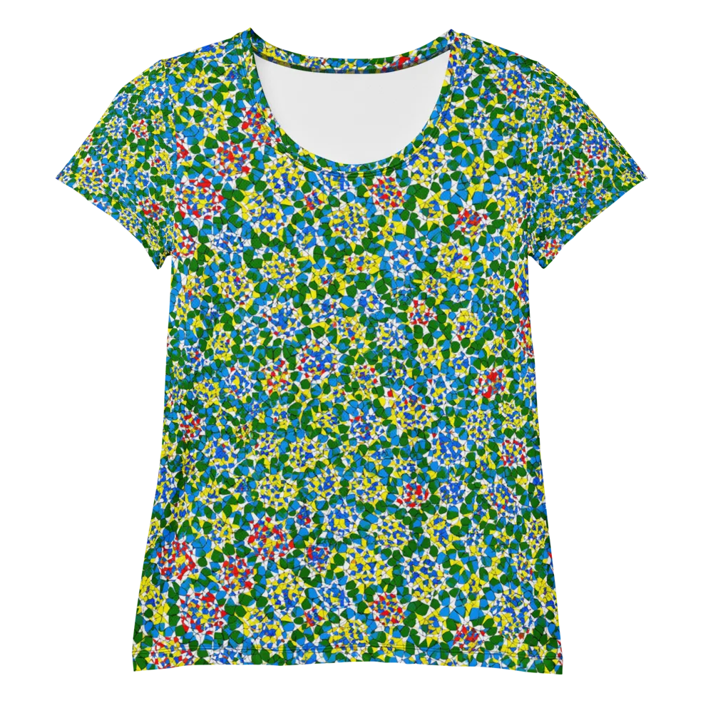Chromatic Pebble Garden on Women's Athletic T-Shirt — Front