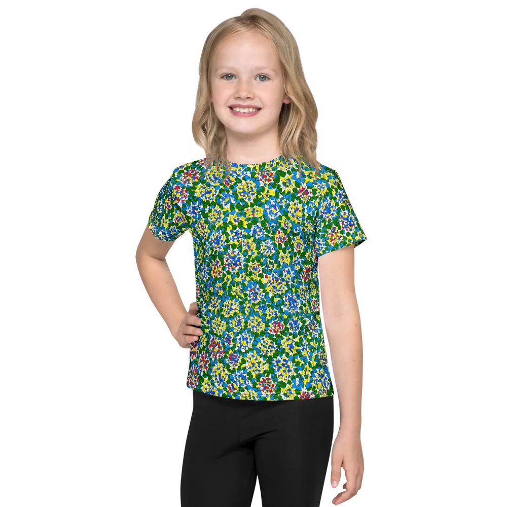 Chromatic Pebble Garden on Kids Crew Neck T-Shirt — Front