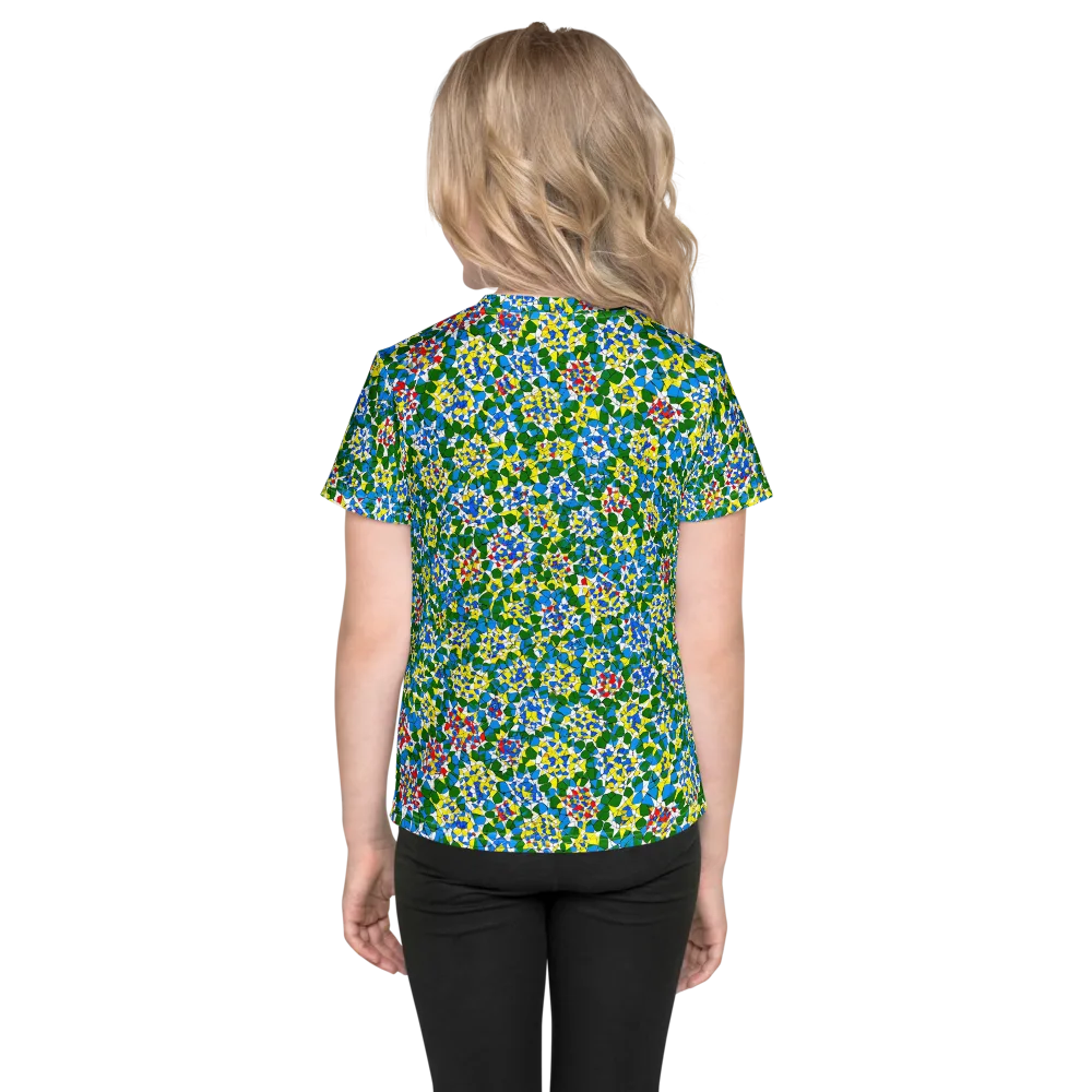 Chromatic Pebble Garden on Kids Crew Neck T-Shirt — Back