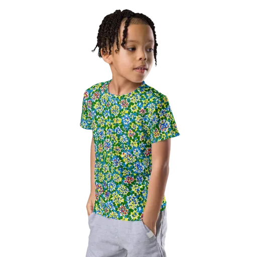Chromatic Pebble Garden on a Kids Crew Neck T-Shirt