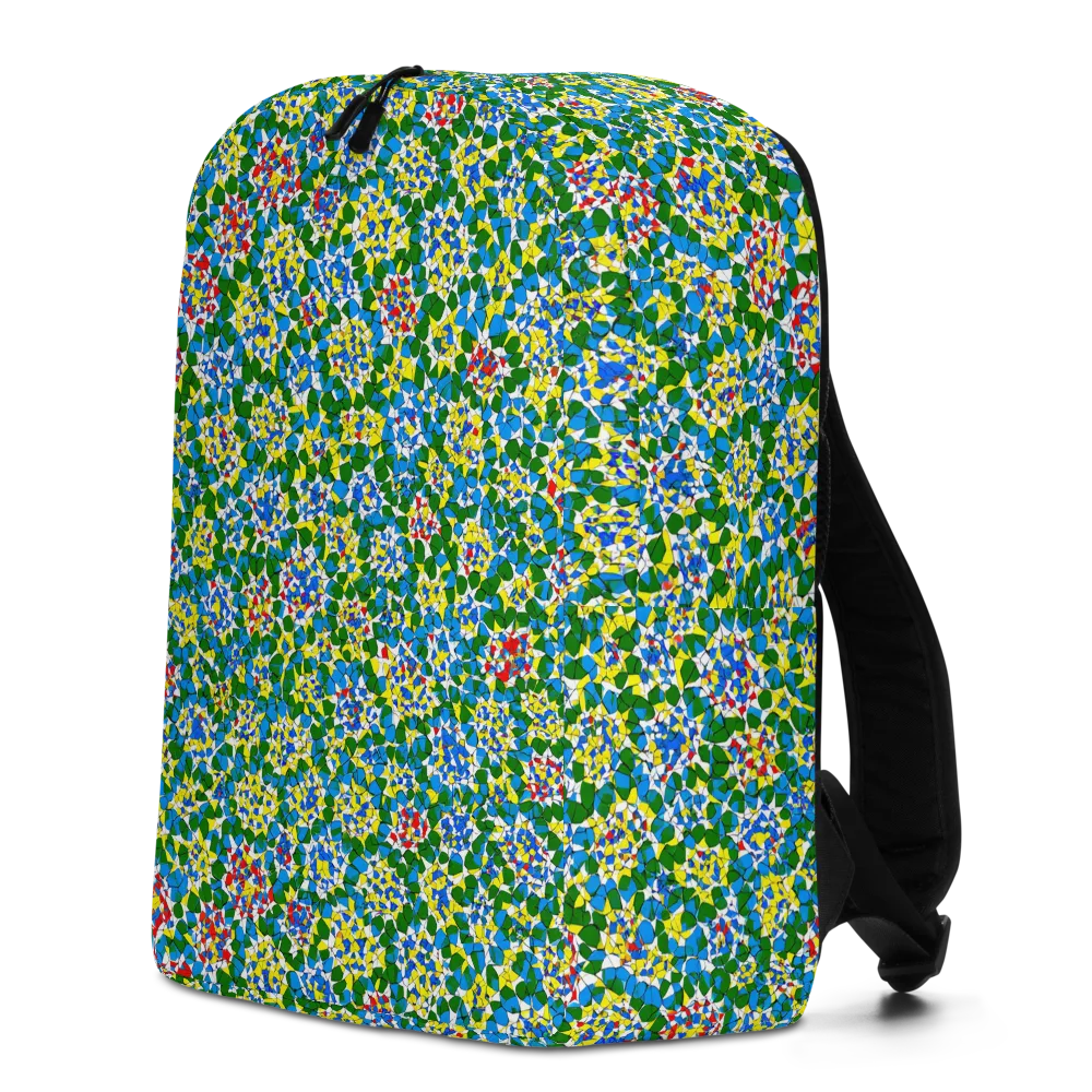 Chromatic Pebble Garden on Minimalist Backpack — Left