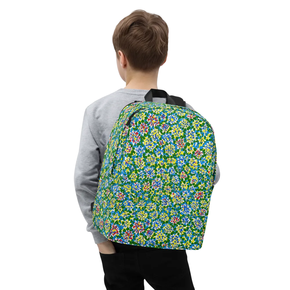 Chromatic Pebble Garden on Minimalist Backpack — Zoomed-in