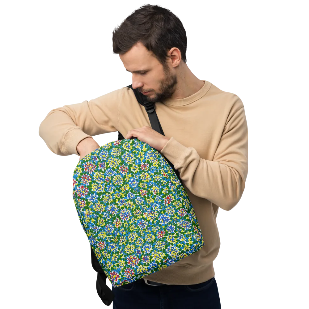Chromatic Pebble Garden on Minimalist Backpack — Front