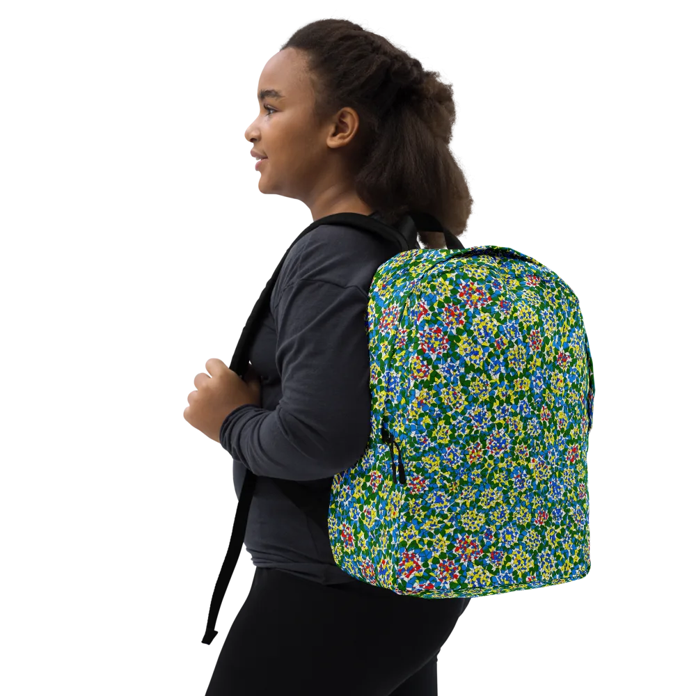 Chromatic Pebble Garden on Minimalist Backpack — Right Front