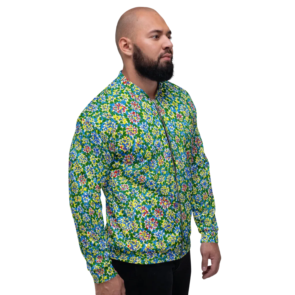 Chromatic Pebble Garden on Bomber Jacket — Right