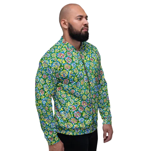Chromatic Pebble Garden on a Bomber Jacket