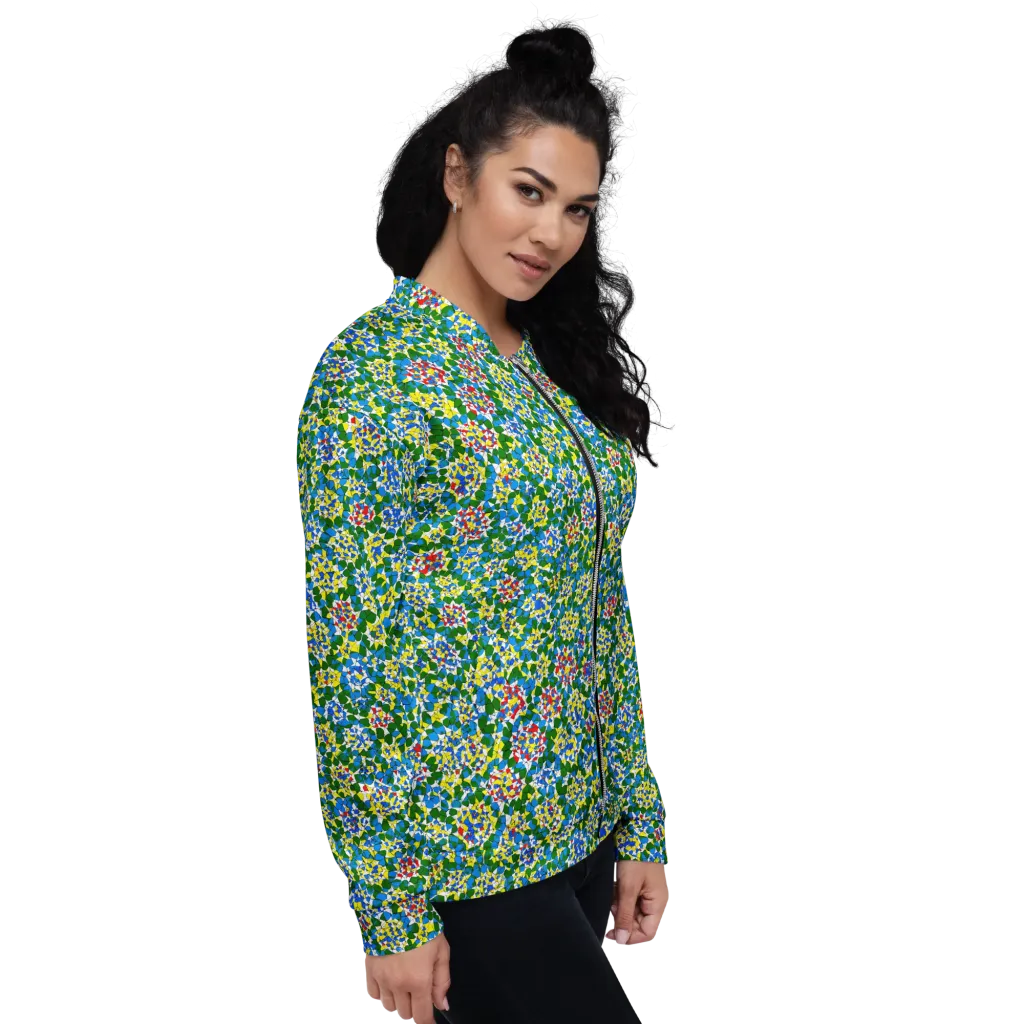 Chromatic Pebble Garden on Bomber Jacket — Right