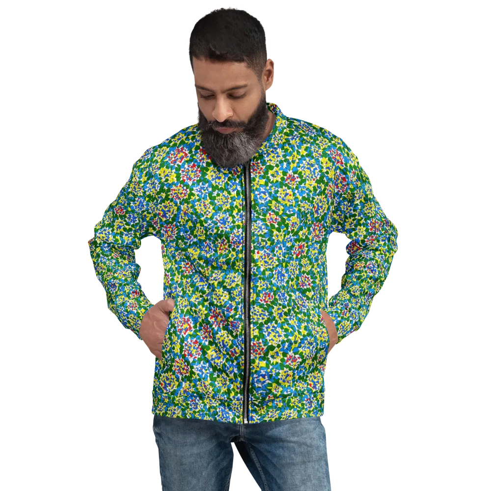 Chromatic Pebble Garden on Bomber Jacket — Front