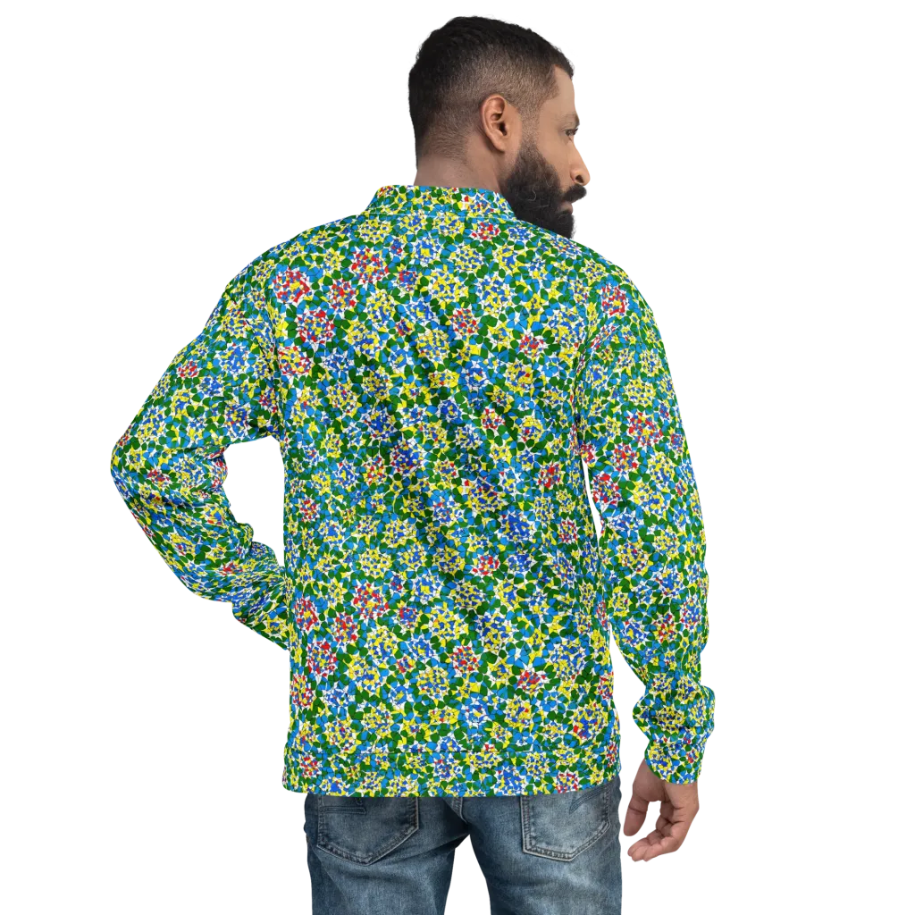 Chromatic Pebble Garden on Bomber Jacket — Back