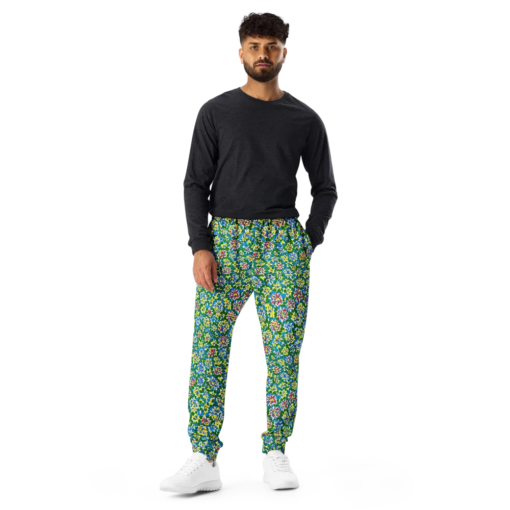 Chromatic Pebble Garden on Men's Joggers — Front